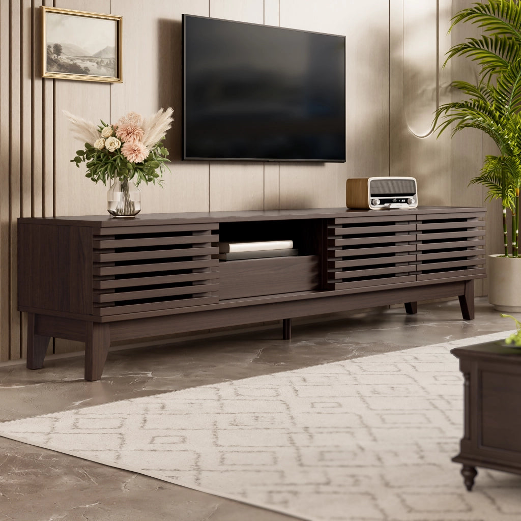 Cassettiera per TV Natural con pannello in truciolare; lunghezza 170 cm