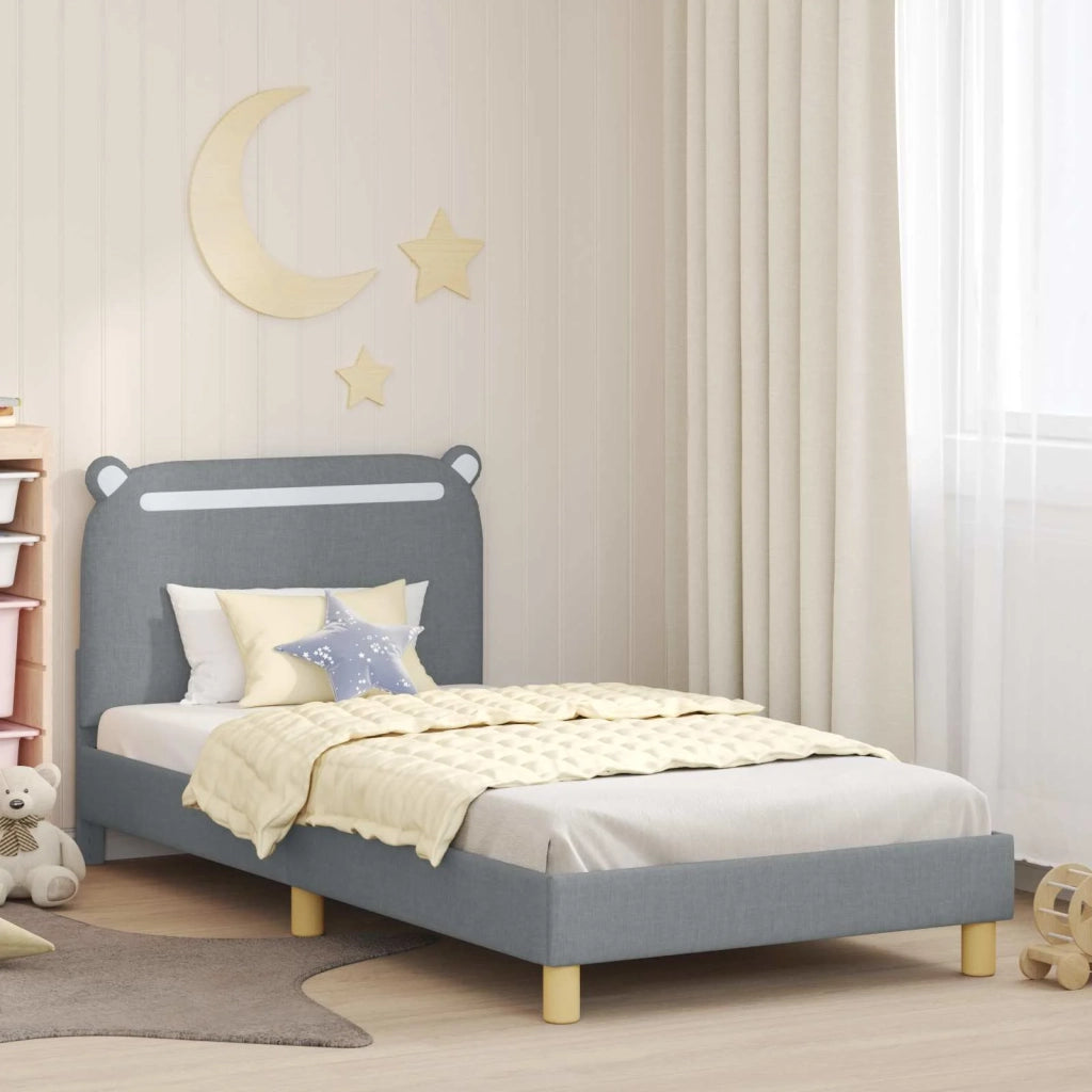 Struttura letto bambini con testata Grigio chiaro 90 x 200 cm 42011224