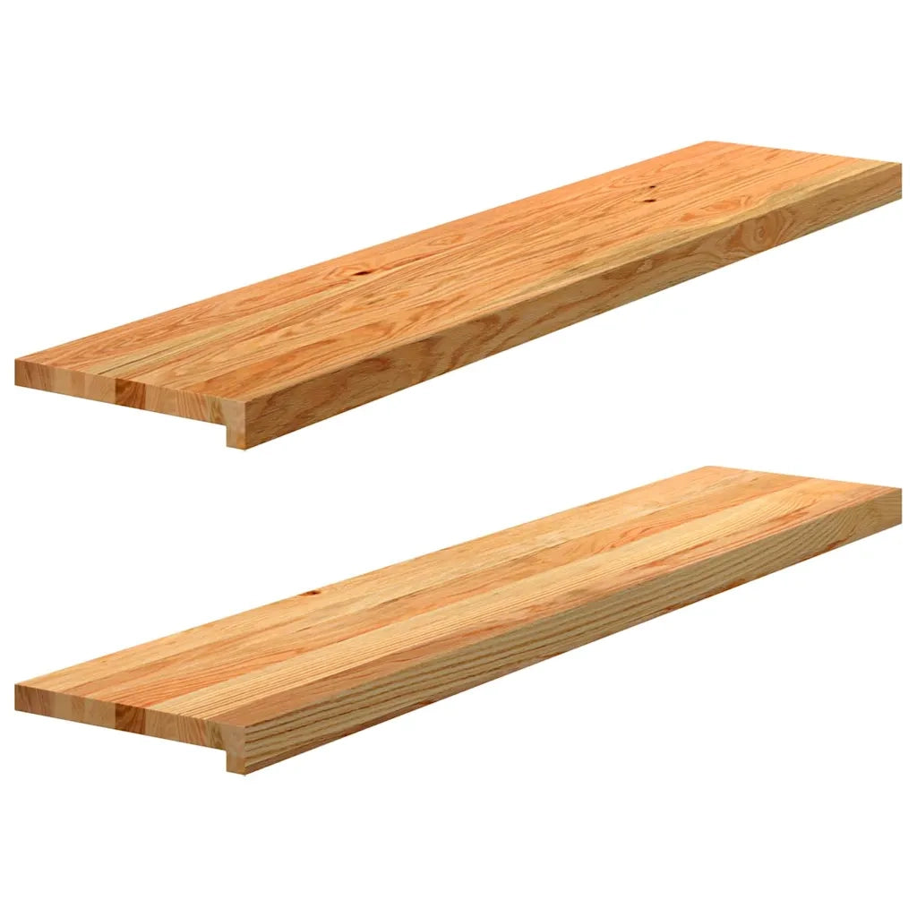 Gradini 2 pz Marrone Chiaro 120x30x2 cm Legno Massello Rovere 3283795