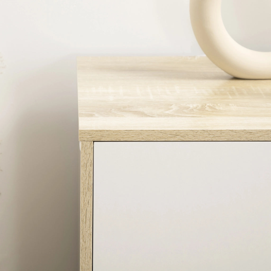 Cassettiera 6 cassetti stile scandinavo ¨C Xylo ¨C legno e beige 120x40x76 cm
