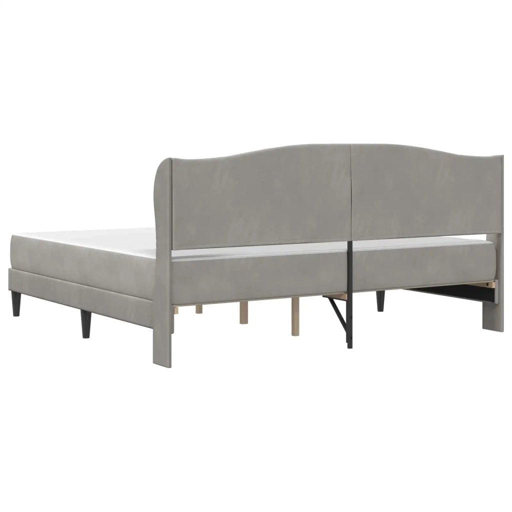 Struttura del letto Grigio Chiaro 200 x 200 cm Velluto 3415226