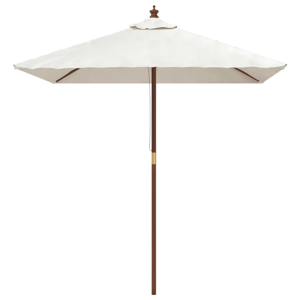 Ombrellone da Giardino-Ombrello da Balcone con Palo in Legno Sabbia 198x198x231 cm