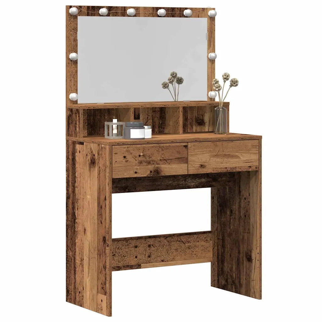 Toeletta | Tavolo da Trucco con cassetto Legno vecchio 80 x 41 x 134,5 cm