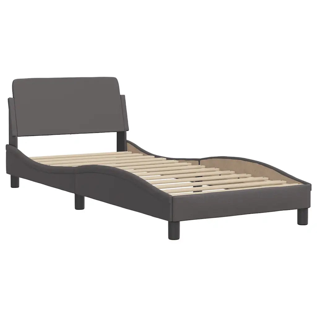 Giroletto Viana senza Materasso-Struttura Letto Crema 80x200 cm in Similpelle