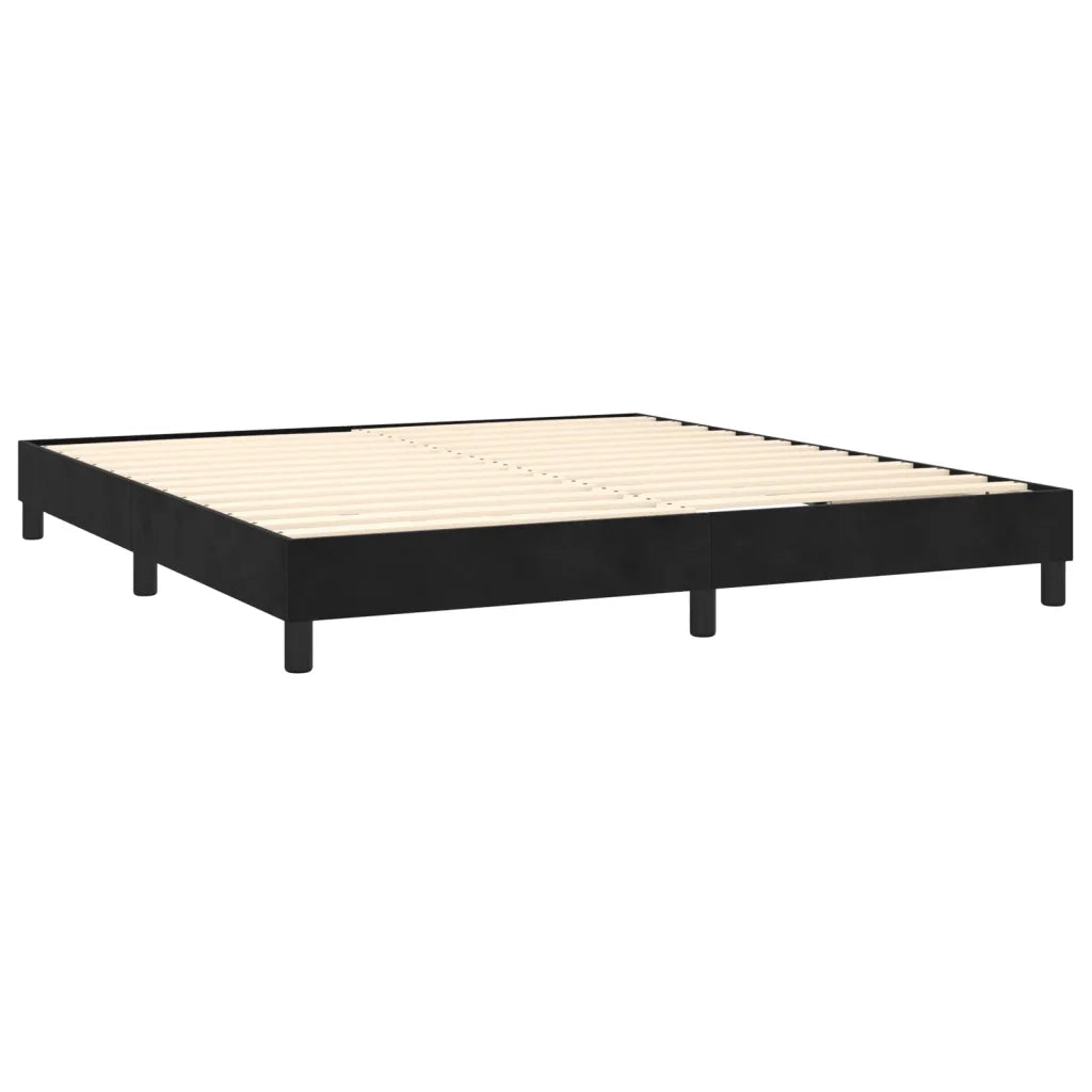 Struttura Letto a Rete a Molle Nero 180x200 cm in Velluto 3120786