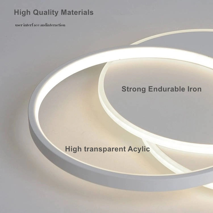 Plafoniera LED 3 Cerchi 70W Ø49cm – Dimmerabile con Telecomando + App, 3 Tonalità CCT 3000K 4200K 6400K, 6.440 lm, Luce 360°, Memoria Impostazioni da Telecomando, Design Moderno