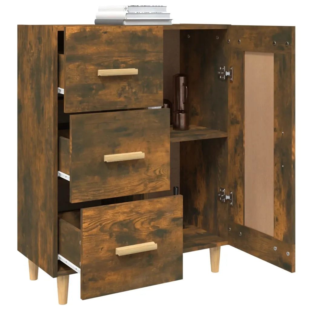 Credenza-Buffet-Armadio da cucina Rovere Fumo 69,5x34x90 cm in Legno Multistrato 326482