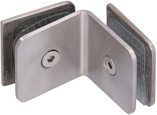 Accessorio per vetrata resistente all'usura in acciaio inossidabile - Clip per vetrata da 8-12 mm - Accessorio per bagno - Accessorio per camera da letto - Resistente a shock - Resistente all'umidità - Serratura per vetrata