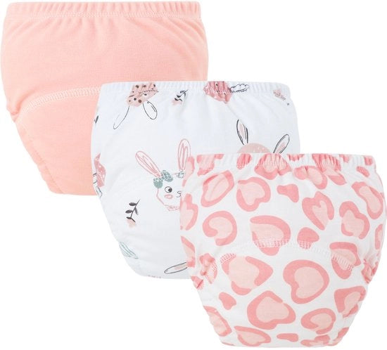 Set di 3 pezzi di biancheria intima per bambini - Pantaloncini di cotone per bambini - Pantaloncini per l'addestramento del gabinetto per bambini - Dischetti per bambini - Adatti per bambini di 6-12 kg