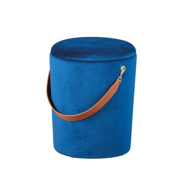 Pouf secchiello Inter Link con contenitore e maniglia in ecopelle