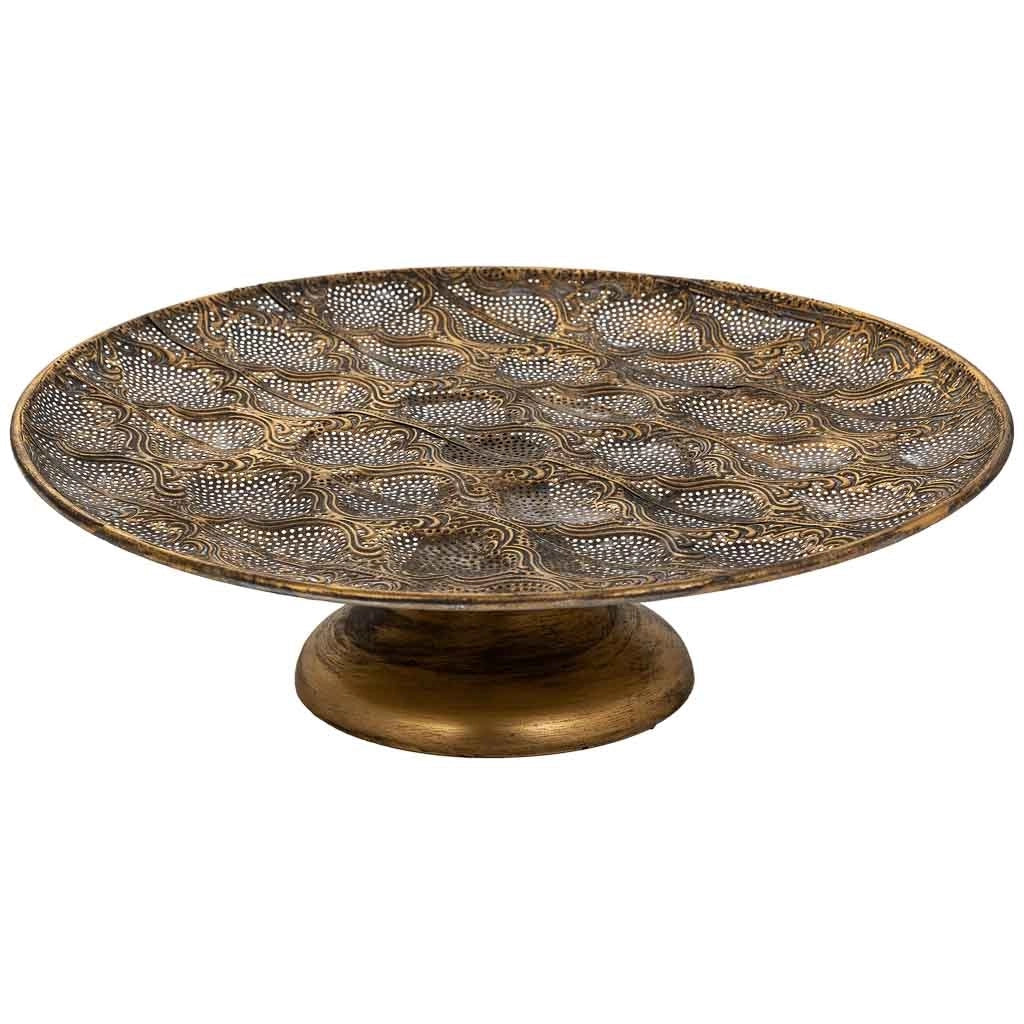 Tavolino da centro metallo dorato 48x48x15h