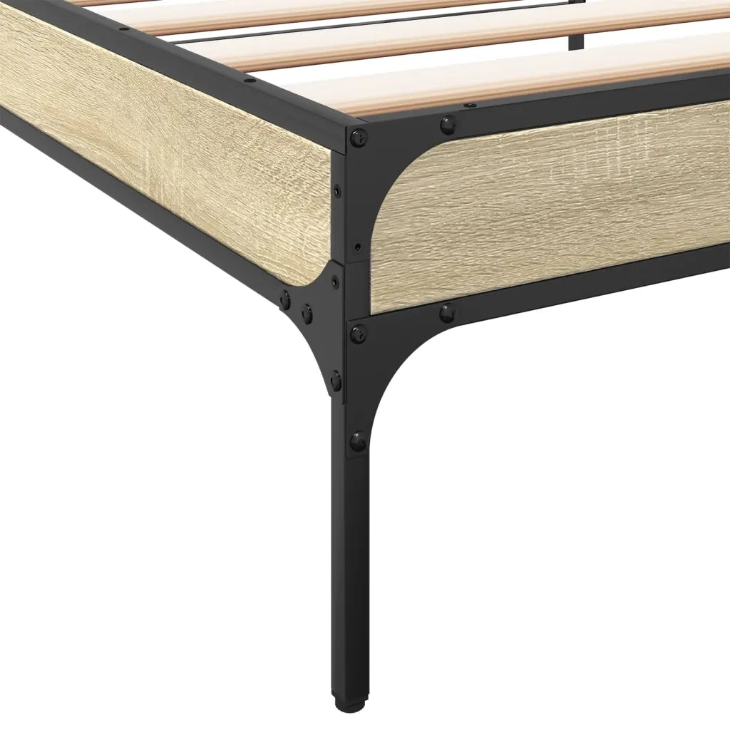 Giroletto Rovere Sonoma 100x200 cm Legno Multistrato e Metallo 845027