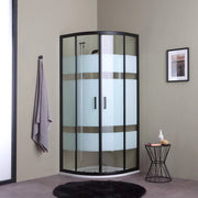 Box doccia angolare 90x90 profili neri