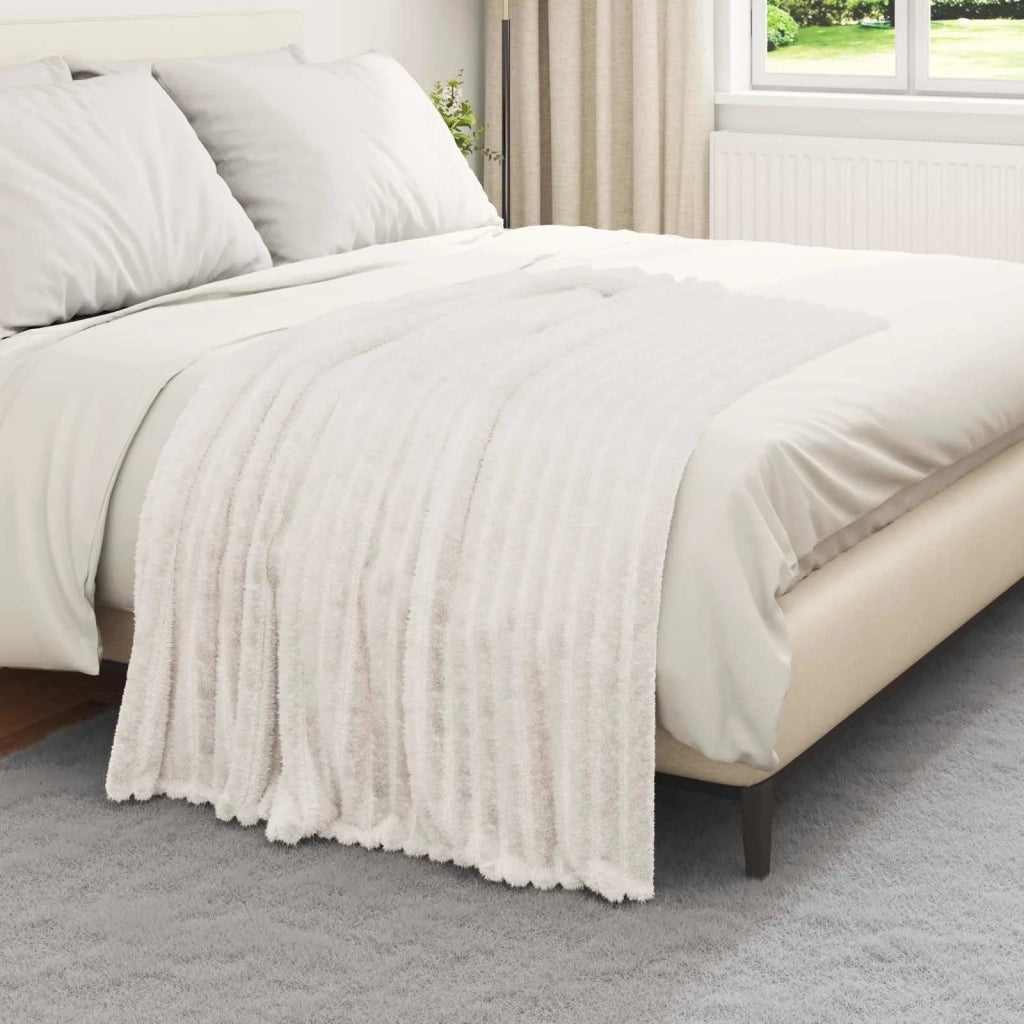 Coperta Crema 150 x 130 cm Panno 42016853