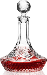 Karaf in Cristallo Loodvrij per Vino Rosso Whisky Bourbon - Cadeau Stilizzato per Feste di Compleanno Feste di Natale Pensionamento - Matrimoni Anniversari - Inclusa Scatola Regalo 1250 ml