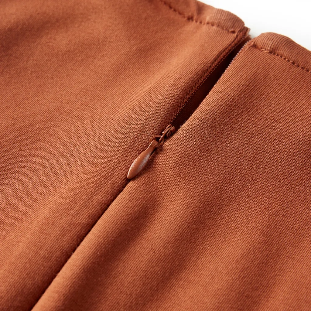 Abito da Bambina a Maniche Lunghe Cognac 128 CFW2525452