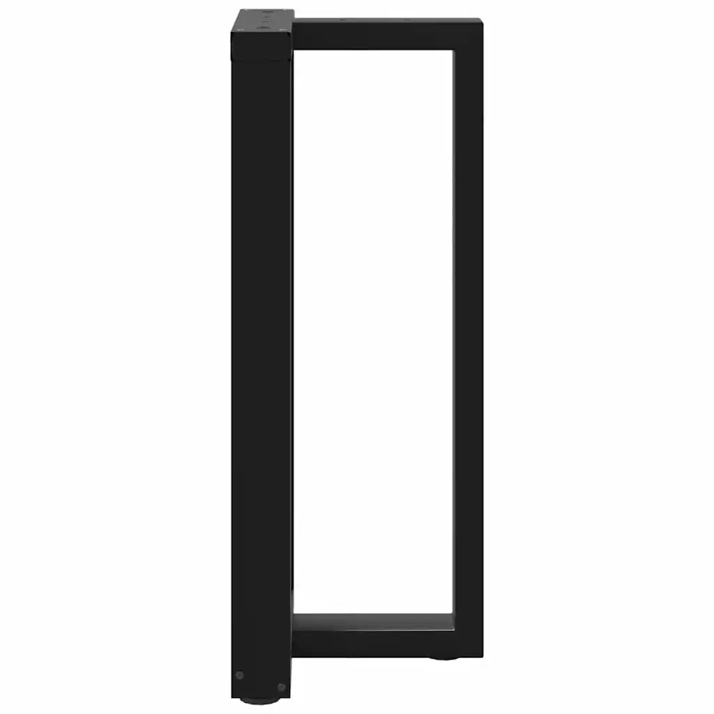 Gambe per tavolo da bar a forma di T 2 pz nere 50x35x(90-91) cm in acciaio 4013076