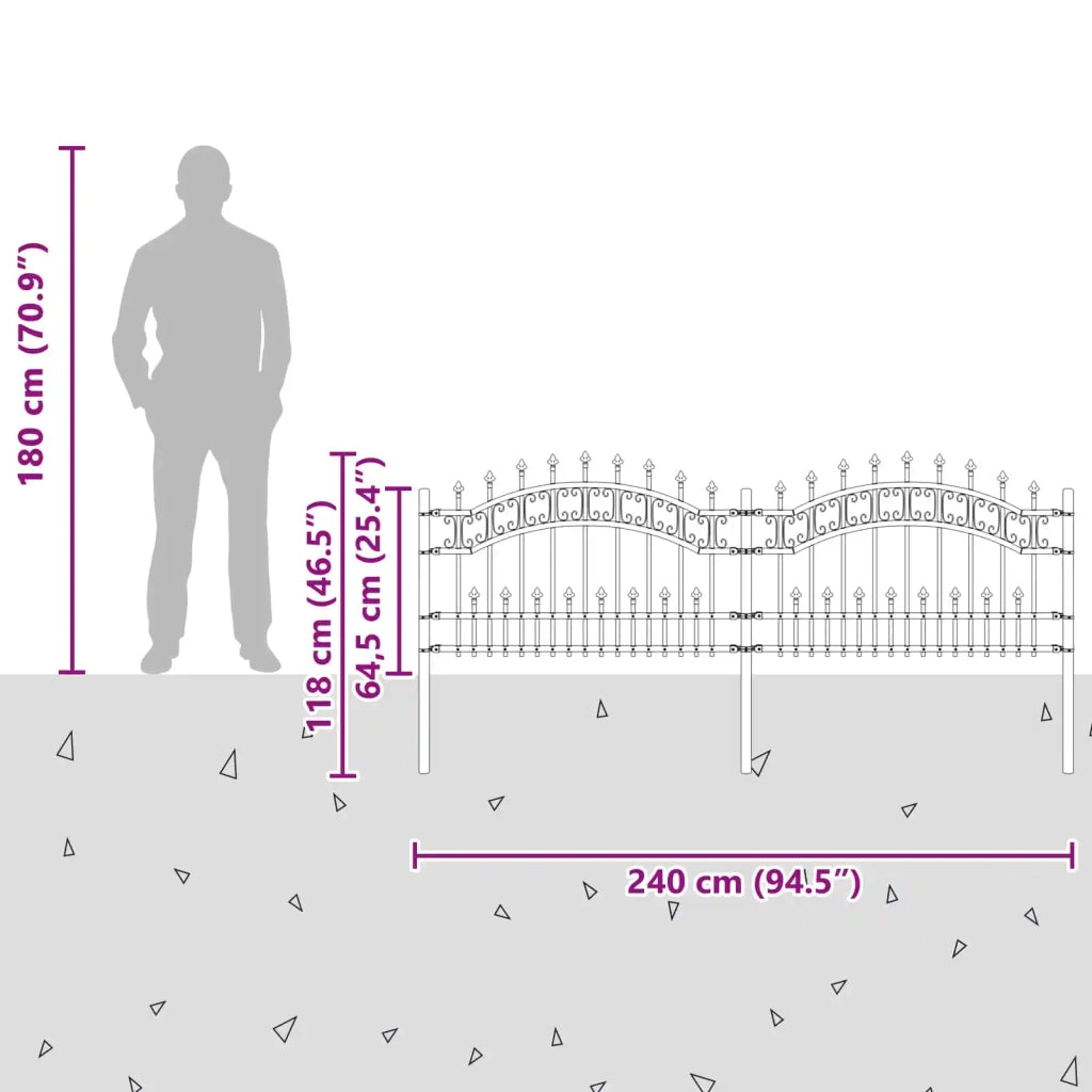 Recinzione per Giardino | Recinzione da cortile KAMPEN Grigio
