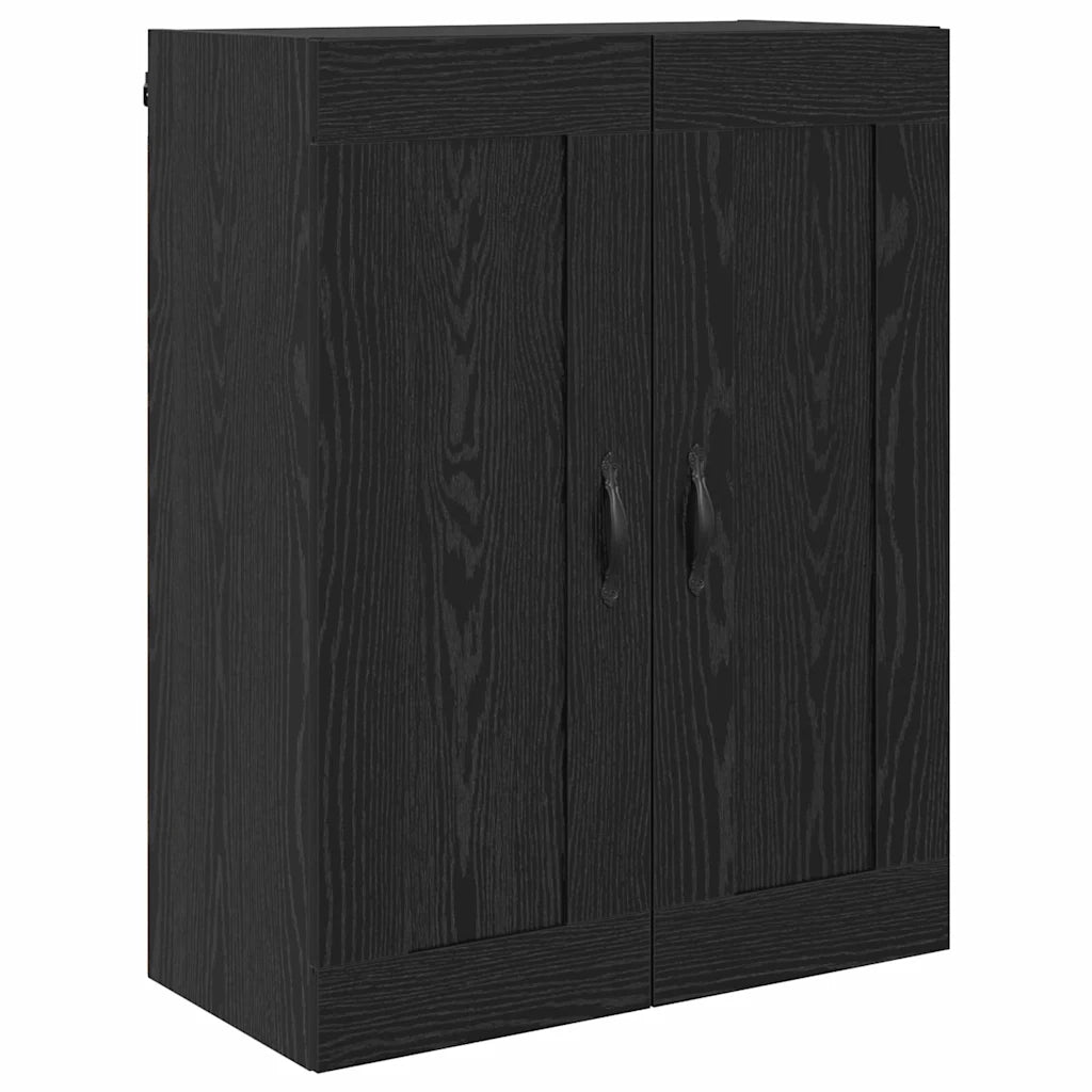 Credenza-Buffet-Armadio da cucina Rovere Nero 69,5 x 34 x 180 cm Legno multistrato 443139