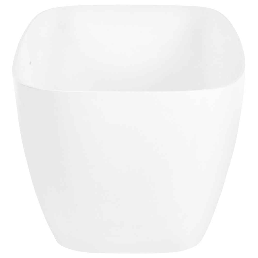 Vasca da bagno freestanding bianca in solid surface, vasca da immersione con bordo sottile, 170 cm bianca