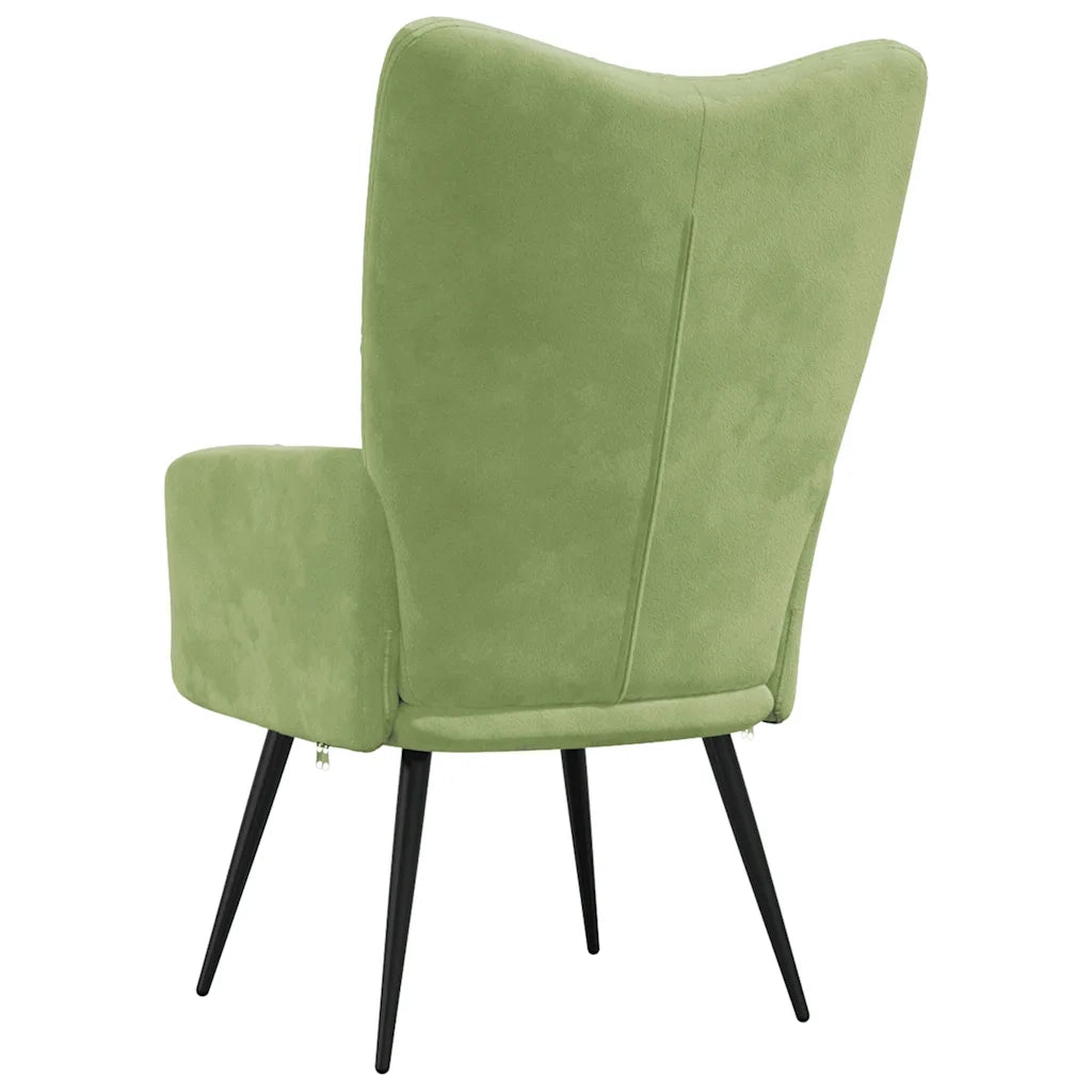 Sedia Relax Verde Chiaro in Velluto 328076