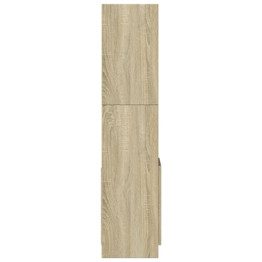 Credenza-Buffet-Armadio da cucina Rovere Sonoma 92x33x140 cm in Legno Multistrato