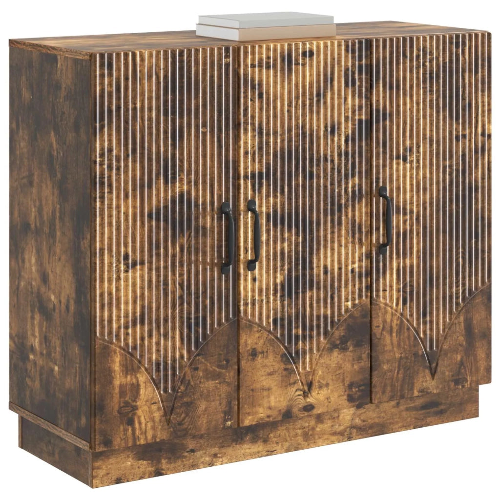 Credenza | Madia | Buffet da pranzo | Armadio da pranzo Rovere Fumo 89 x 34,5 x 77 cm Legno ingegnerizzato