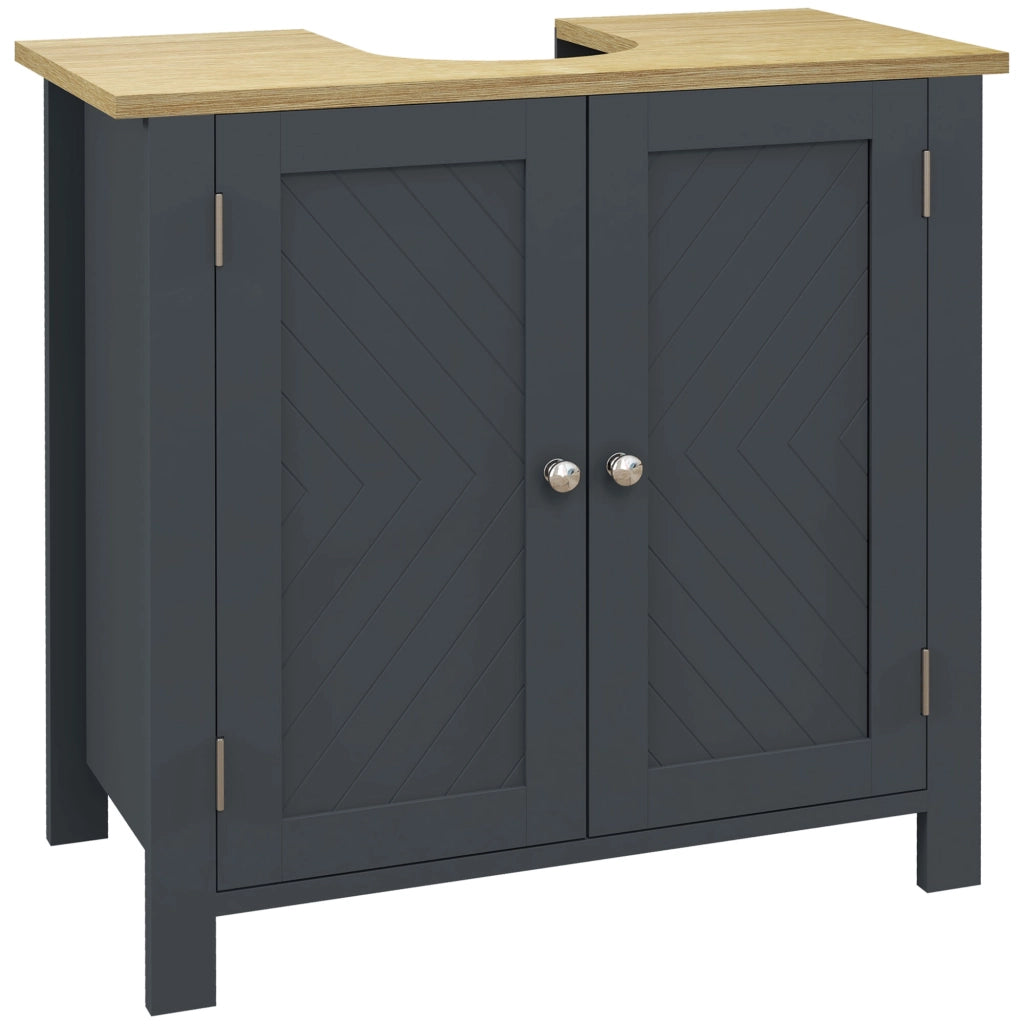Mobile Sottolavabo ¨C Xylo ¨C Truciolato MDF 2 Ante Ripiano Regolabile 60x30x60 cm Grigio