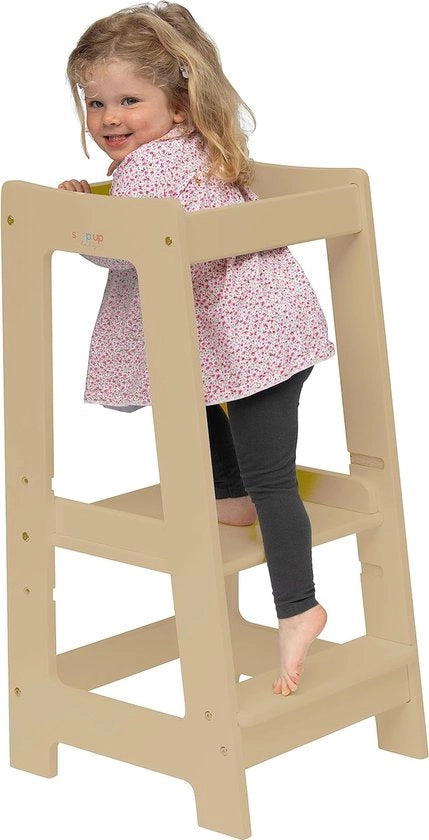Levaletto per Bambino - Sostegno e Altezza Regolabile - Handrail di Sicurezza - Legno Massello - Finitura a Smalto