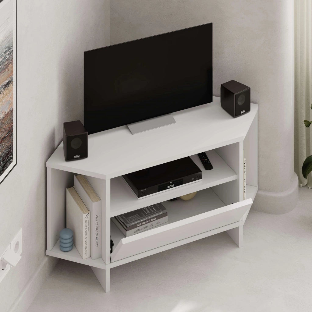 Porta TV in legno "Viva" - 95 x 35 x 45 cm - Bianco