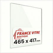 465 x 417 x 4 mm - Vetro per stufa a legna - vetro camino di ricambio - vetro per caminetto resistente al fuoco - France Vitre