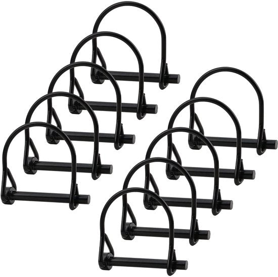 Stift a vite per filo 52 mm - 10 pezzi - Acciaio di carbonio - Stift a vite/stampa a vite - Blocco di sicurezza - Connessione di sicurezza anti- usura - Anticorrosivo - Adatto per giardino/gazon - Penna a vite