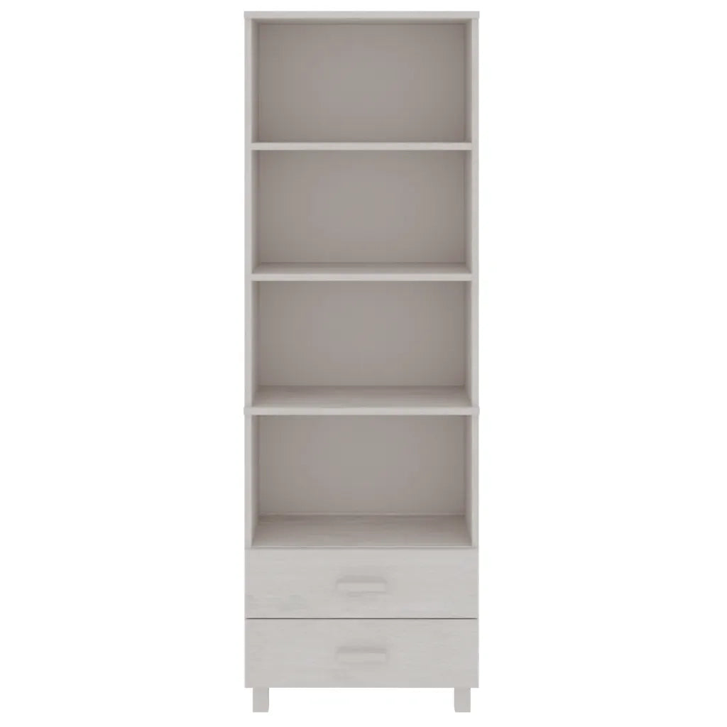 Credenza | Madia | Buffet da pranzo | Armadio da pranzo HAMAR Bianca 60x35x180 cm in Legno Massello di Pino