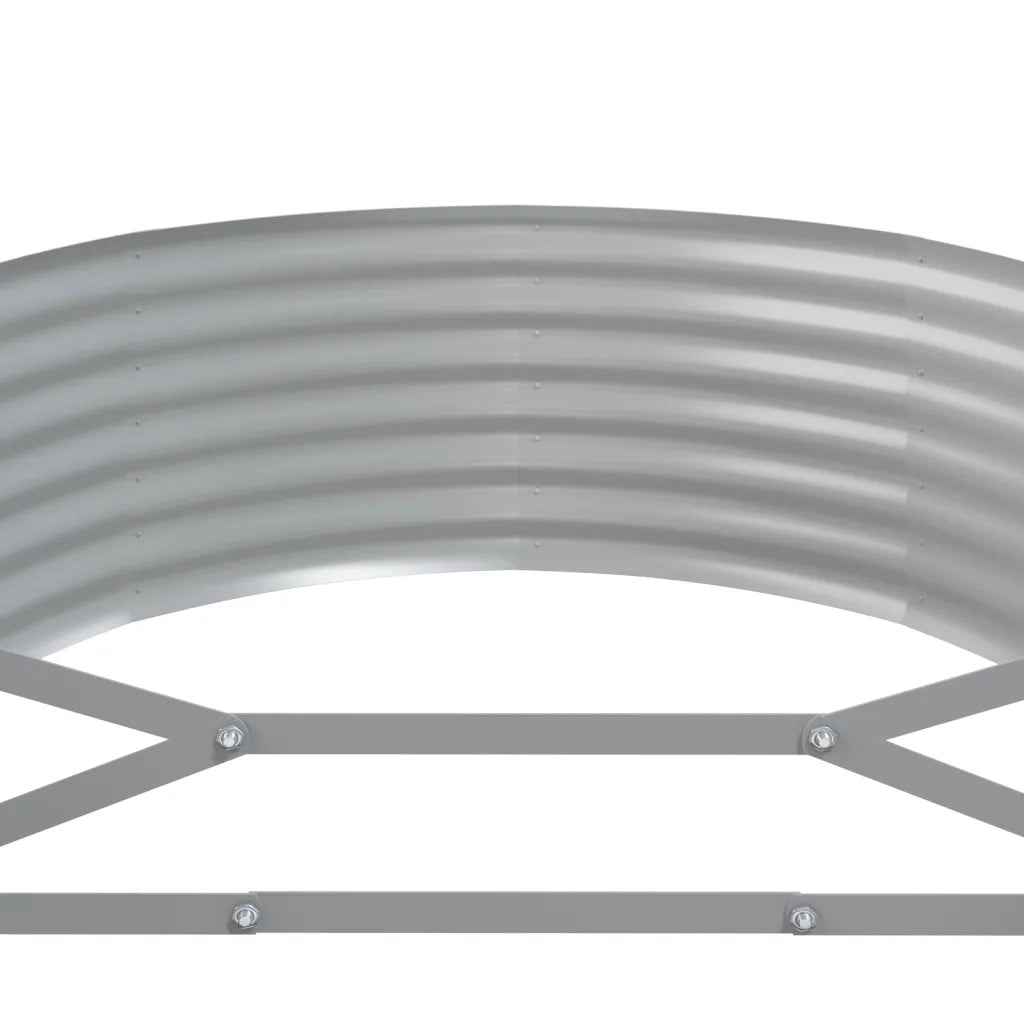 Letto Giardino Acciaio Zincato 507x100x36 cm Marrone 319010