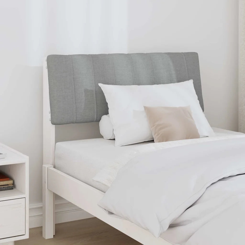 Testiera | Testata imbottita Grigio chiaro 80 cm Pino massello