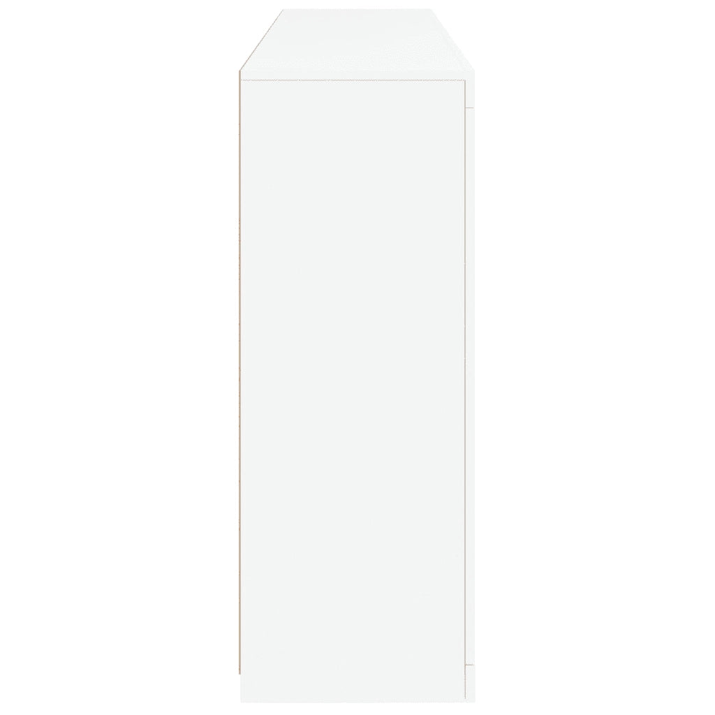 Credenza | Madia | Buffet da pranzo | Armadio da pranzo con Luci LED Bianca 162x37x100 cm
