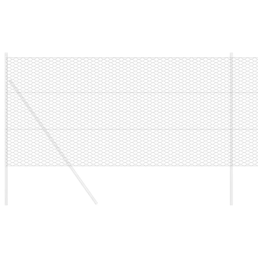 Recinzione Esagonale Grigio 1,4 x 10 m PVC 42005504