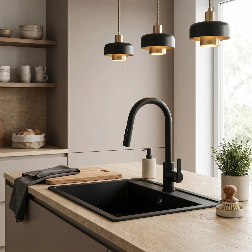 Rubinetto Da Cucina Rea Ontario Black