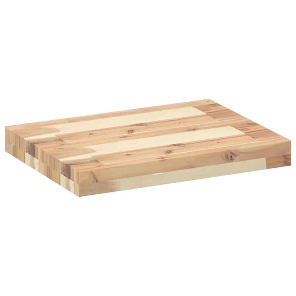 2 pz Mensole da Parete | Scaffali a Parete | Ripiano a parete 60x30x4 cm Legno Acacia Non Trattato
