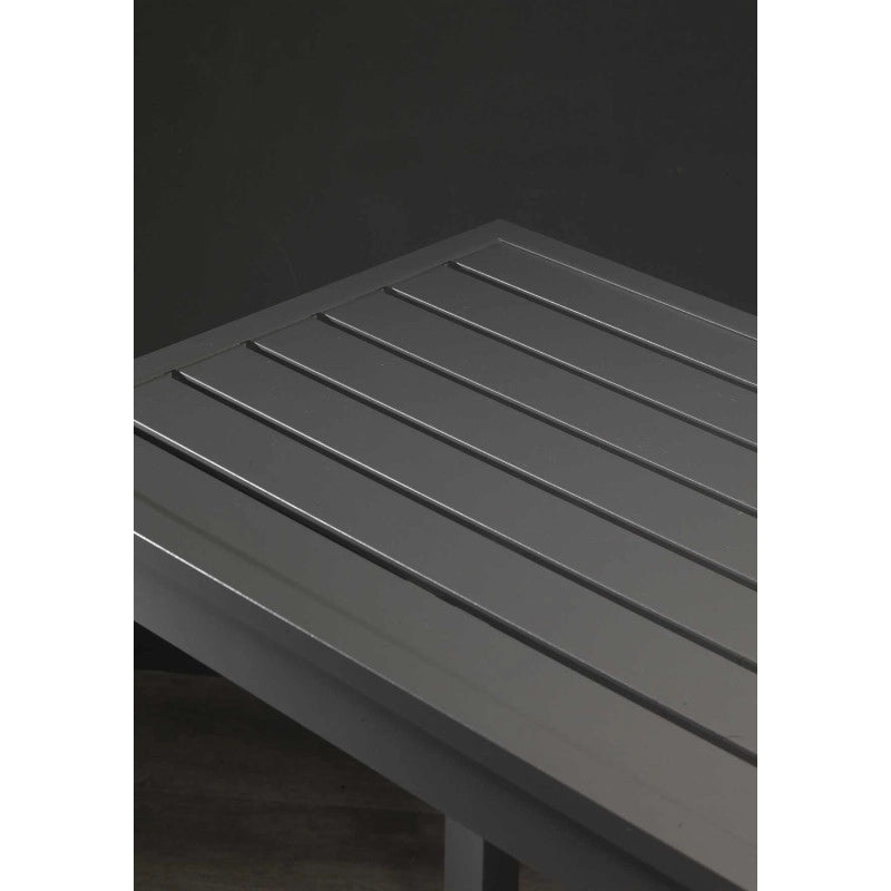 Tavolo alluminio sullivan antracite quadro cm 80x80h75
