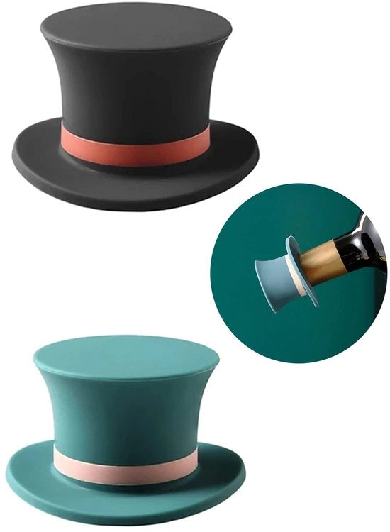 Stopperi per bottiglie in silicone riutilizzabili - 2 pezzi - Sicuri per l'uso alimentare - Stopper per champagne - Stopper per flessi - Stopper per adeggiatore