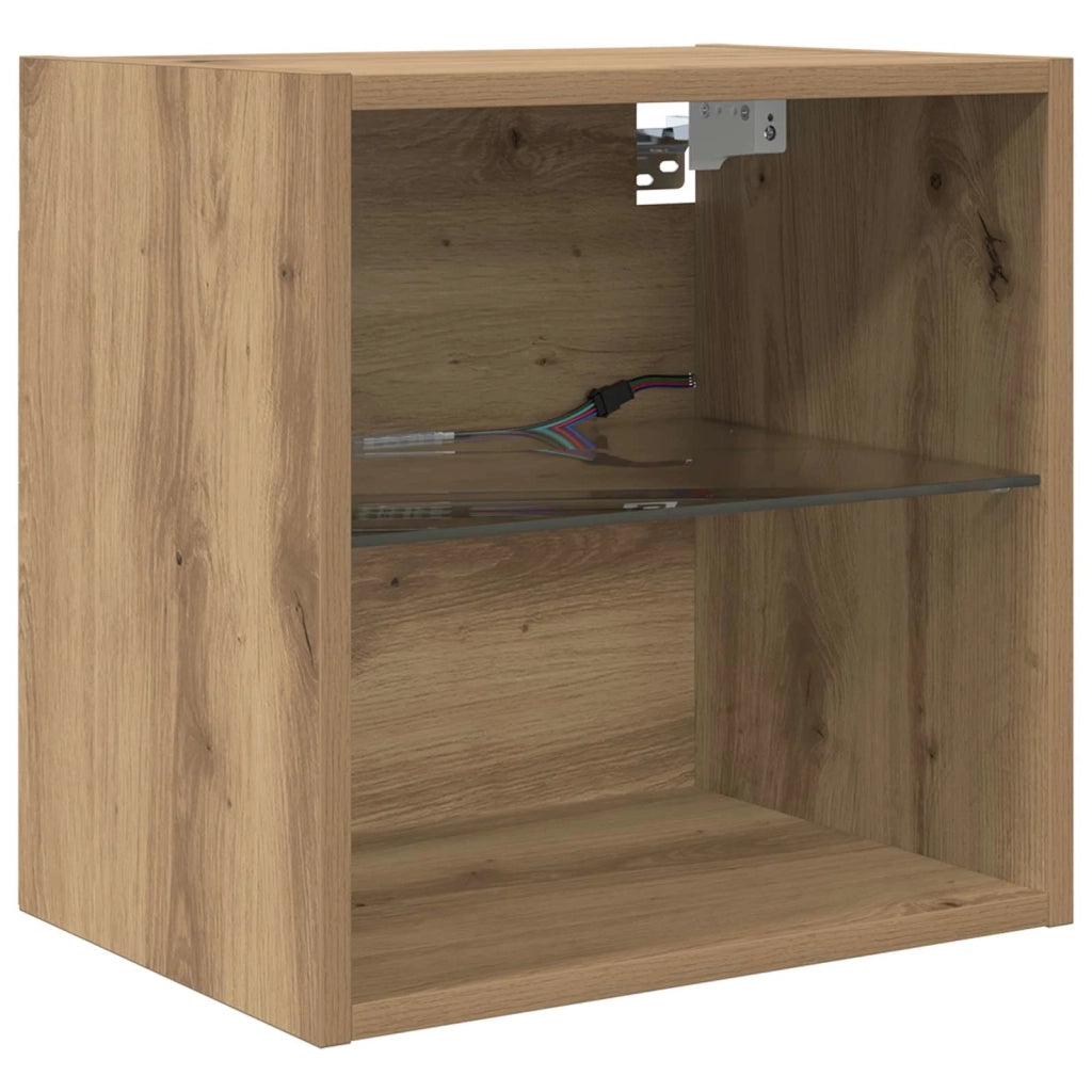 Mobile Porta TV con LED 5 pz-Credenza per TV Rovere artigianale 656534