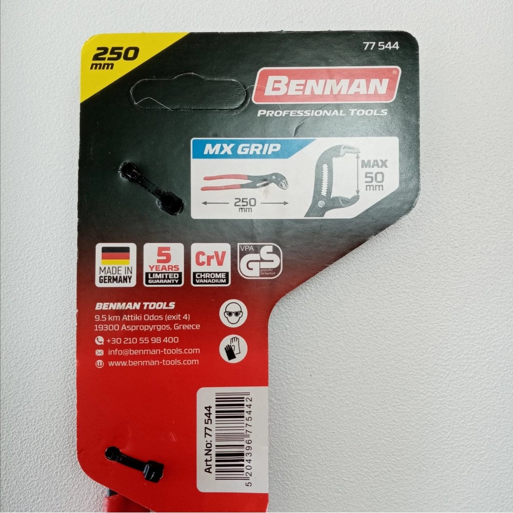 Benman 250mm mx grip pinza giratubi multiuso con bottone per scorrimento rapido