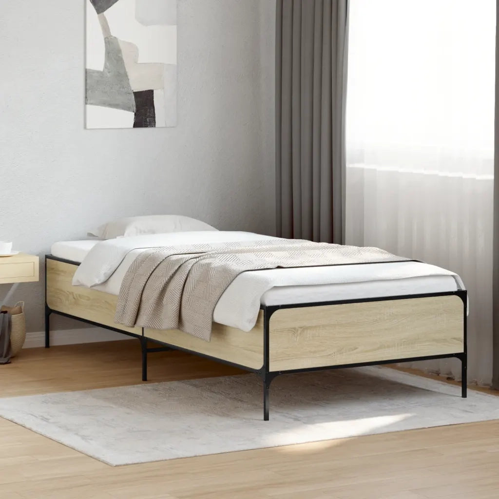 Giroletto Rovere Sonoma 100x200 cm Legno Multistrato e Metallo 844962