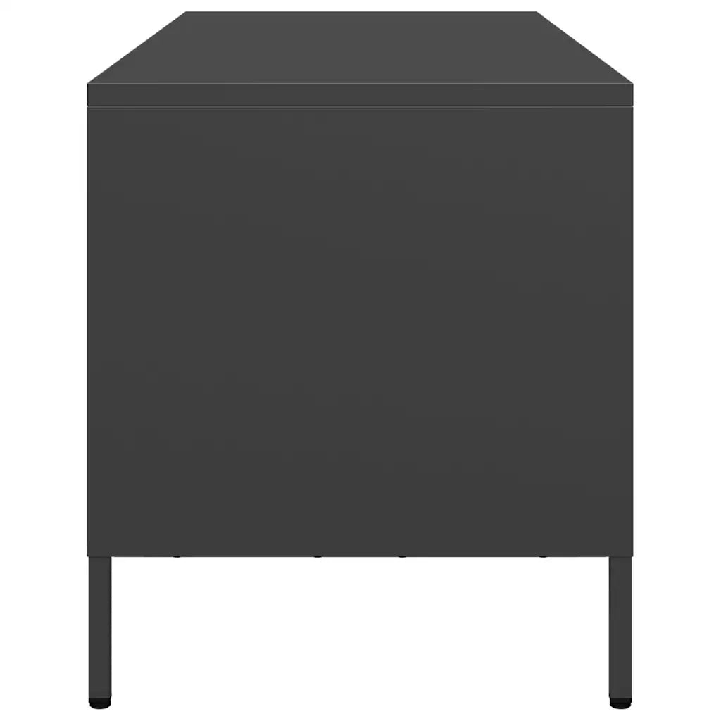 Mobile TV Nero 68x39x43,5cm in Acciaio Laminato a Freddo 851316
