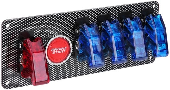 Interfaccia di Emergenza 12V per Auto da Corsa - LED Schiocco di Rilascio - Lega di Alluminio - Installazione Facile - Sicurezza - Pulsante di Avvio