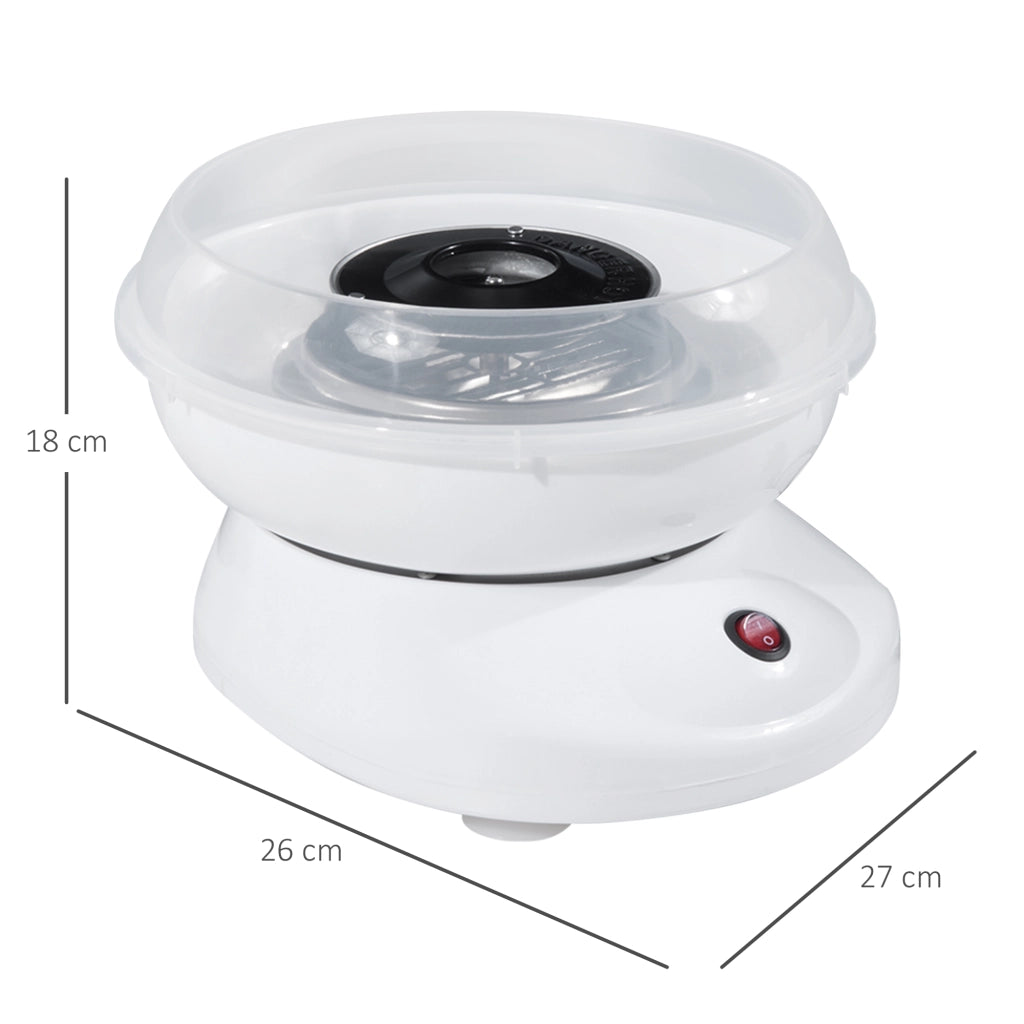 Macchina per Zucchero Filato ¨C Xylo ¨C 550W con Bastoncini e Cucchiaio Dosatore Bianco