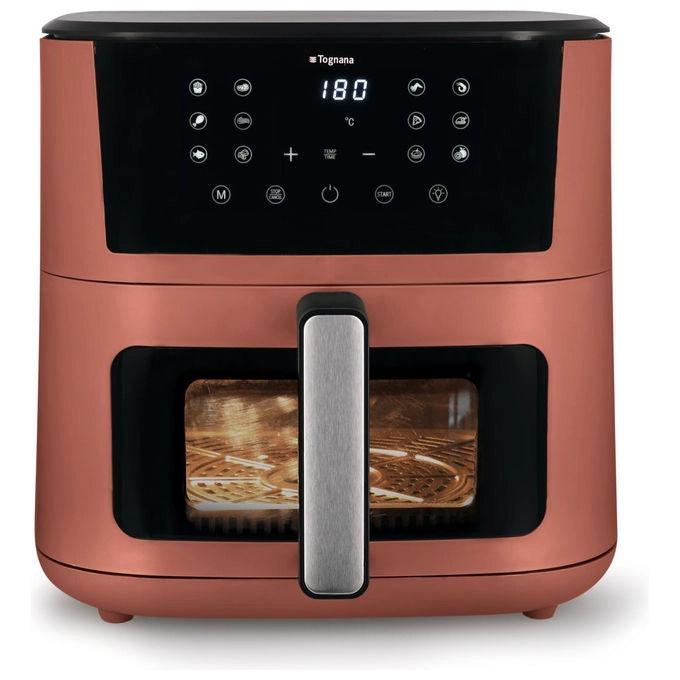 Tognana Friggitrice ad Aria 10L Doppia Resistenza 2300W Display Digitale Rosso Mela