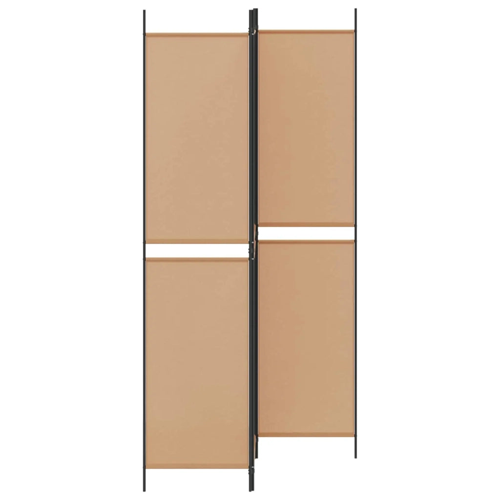 Pannello Divisorio Ambienti | Divider per stanze | Paravento a 3 Pannelli Beige 150 x 220 cm Tessuto