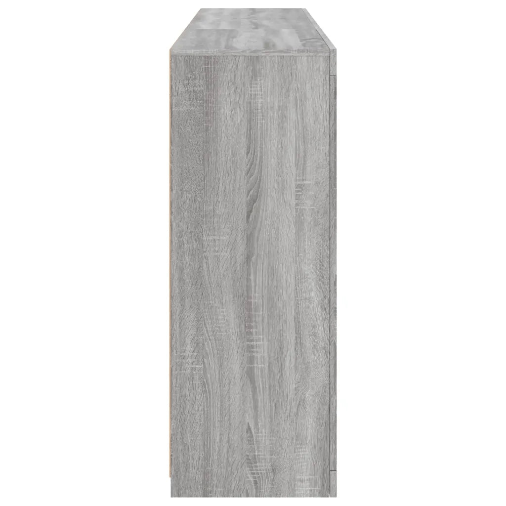 Credenza | Madia | Buffet da pranzo | Armadio da pranzo con Luci LED Grigio Sonoma 162x37x100 cm